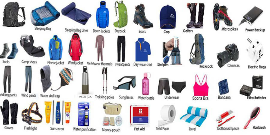 Nepal Trekking Gear List | Necessary Trekking Equipment list